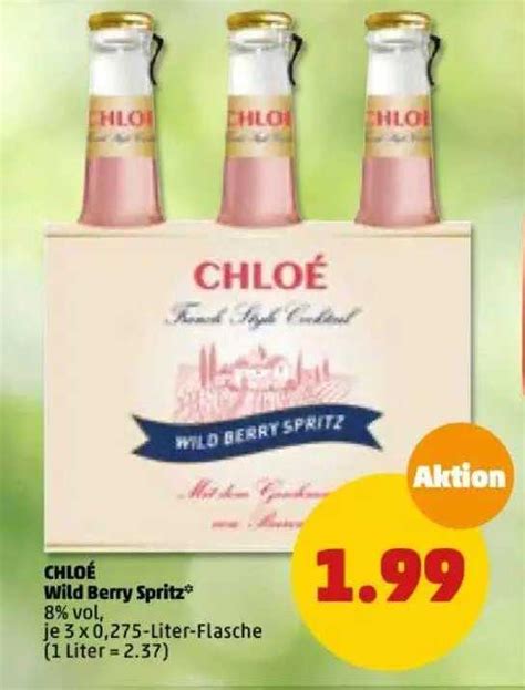 CHLOÈ Wild Berry Sprizz, French Style Cocktail 0,275 l Flasche.